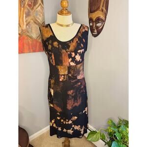 Handmade Organic Bamboo Reverse Tie Dye Patchwork Dress by Jeorjia Shea